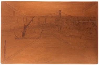 Radierplatte: Alte Hungerford-Brücke, 1861