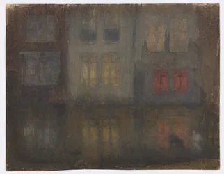 Nocturne: Schwarz und Rot - Achterkanal, Holland