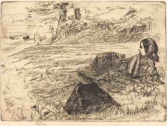 Kindermädchen und Kind, 1859