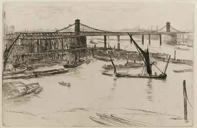 Alte Hungerford-Brücke, 1861