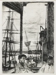 Rotherhithe aus "Sechzehn Radierungen von Szenen an der Themse und anderen Motiven"