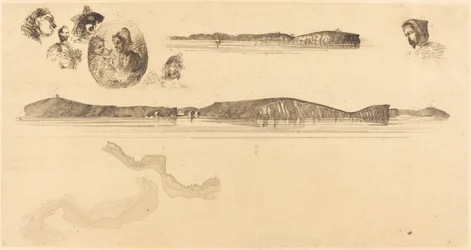 Skizzen auf der Küstenvermessungsplatte, 1854-1855