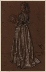 Stehende Figur mit Fächer, ca. 1873/1876