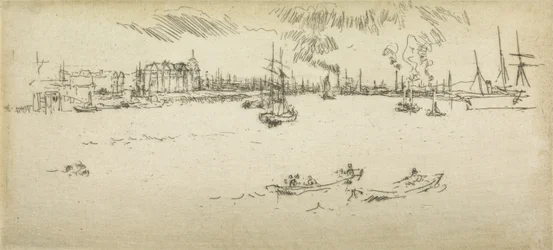 Tilbury, aus einer Serie von zwölf Radierungen mit dem Titel The Naval Review, 1887