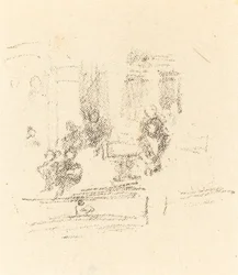 Versuchsskizze: Ein Innenraum, ca. 1891