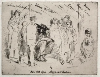 Zwölf Radierungen aus der Natur: Titelseite - Delauney beim Skizzieren, 1858