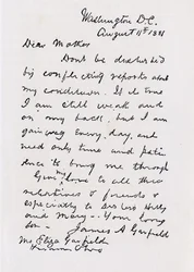 Brief von James Abram Garfield an seine Mutter, aus 