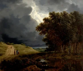 Am Rand eines Waldes, Sturm zieht auf, 1826