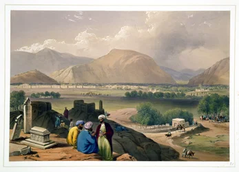 Caubul, von einem Friedhof auf dem Bergrücken nordöstlich der Stadt, aus 