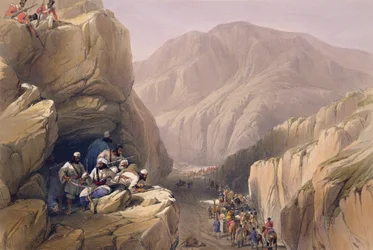 Der wilde Pass von Siri-Kajoor, aus 