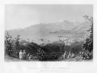 Beirut, das antike Berothah, Syrien, 1841