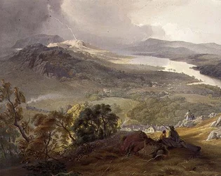 Lake Windermere, Detail der Lakeside Railway, aus 