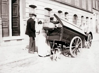 Menschen und Hundekarren, Antwerpen, 1898