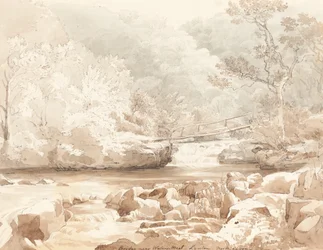 Brücke in der Nähe von Waters-Meet, Lynton, Nord-Devon, erste Hälfte des 19. Jahrhunderts