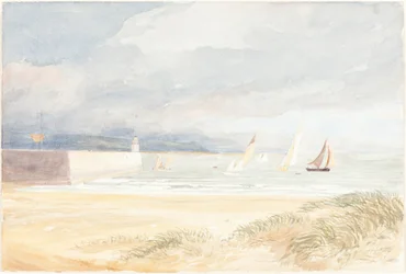 Küstenszene mit Segelbooten (Portland, Dorset?)