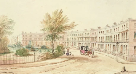Royal Crescent, Cheltenham, um 1850