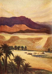 Ein Palästina-Lager in Elim - Heb. xiii. 11, um 1924. Schöpfer: James Clark, Henry A Harper