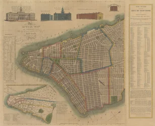Die Stadt New York: Longworths erläuternde Karte und Plan, 1817