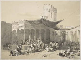 Panjab: Sikh-Soldaten erhalten ihren Sold im königlichen Durbar, Lahore