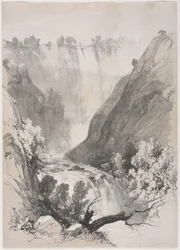 Skizzen zu Hause und im Ausland: Wasserfälle von Terni, 1830