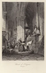 Die Kirche von Polignac in der Auvergne