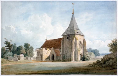 Thirnham Kirche, nahe Maidstone, Kent, 19. Jahrhundert