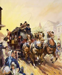 Post- und Passagierbeförderung mit der Kutsche