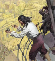 Galileo auf dem Turm von Pisa