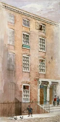 Häuser in Crane Court, nahe Fleet Street, City of London, 1840