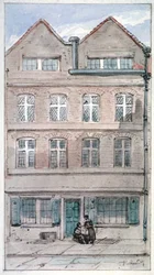 Ansicht von Nr. 2 Blackhorse Alley, Fleet Street, City of London, 1850