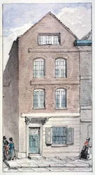Ansicht von Nr. 7 Blackhorse Alley, Fleet Street, City of London, 1850