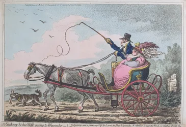 Ein Cockney und seine Frau auf dem Weg nach Wycombe, veröffentlicht von Hannah Humphrey im Jahr 1805