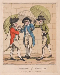 Ein Treffen von Regenschirmen, veröffentlicht 1782
