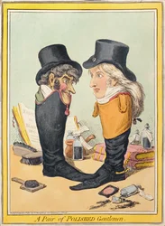 Ein Paar polierte Gentlemen, veröffentlicht von Hannah Humphrey in 1801