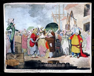 Ein Verkauf englischer Schönheiten in Ostindien, veröffentlicht von W. Holland 1786