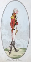 Ein Stück Gloster Käse, veröffentlicht von Hannah Humphrey 1795