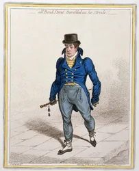 Ganz Bond Street zitterte, als er schritt, veröffentlicht von Hannah Humphrey, 1802