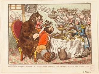 John Bull beim Mittagessen: oder britische Köche, die den alten Grummel-Kropf mit guter Kost vollstopfen