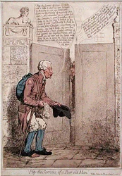Erbarmt euch der Sorgen eines armen alten Mannes, veröffentlicht von Hannah Humphrey im Jahr 1796