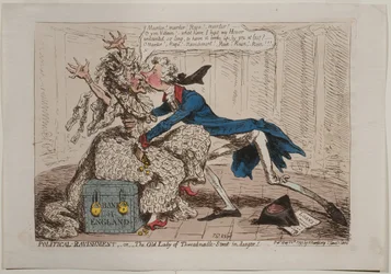 Politische Vergewaltigung, oder Die alte Dame von Threadneedle Street in Gefahr!, veröffentlicht von Hannah Humphrey, 1797