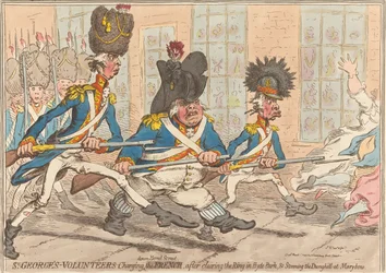 Die Freiwilligen von St. George stürmen die Bond Street hinunter, nachdem sie den Ring im Hyde Park geräumt haben, und erstürmen den Misthaufen bei Marybone