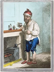 Medizin einnehmend, veröffentlicht von Hannah Humphrey im Jahr 1800