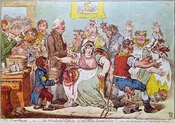Die Kuhpocken oder die wunderbaren Wirkungen der neuen Impfung, veröffentlicht von H. Humphrey, 1809