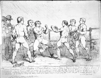 Die berühmte Schlacht zwischen Richard Humphreys und Daniel Mendoza, 9. Januar 1788