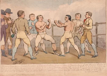 Die berühmte Schlacht zwischen Richard Humphreys und Daniel Mendoza, 9. Januar 1788