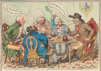 Das Fest der Vernunft und der Fluss der Seele - d.h.: - Die Geister des Zeitalters, die den Tisch in ein Gelächter versetzen