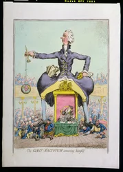 Der riesige Faktotum amüsiert sich, veröffentlicht von Hannah Humphrey im Jahr 1797