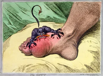 Die Gicht, veröffentlicht von Hannah Humphrey 1799