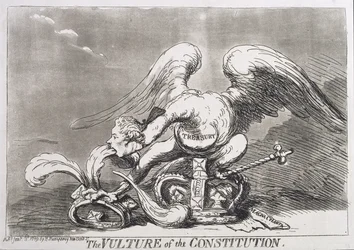 Der Geier der Verfassung, veröffentlicht von Hannah Humphrey im Jahr 1789