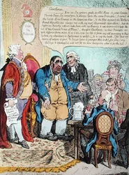 Der erschöpfte Patriot, oder Die letzte Sterbensrede des Westminster-Vertreters bei der Jahrestagung am 10. Oktober 1800, gehalten in der Shakespeare-Taverne, veröffentlicht von Hannah Humphrey im Jahr 1800